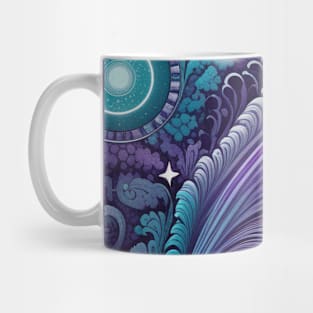 Other Worldly Designs- nebulas, stars, galaxies, planets with feathers Mug